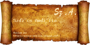 Szűcs Amália névjegykártya