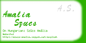 amalia szucs business card